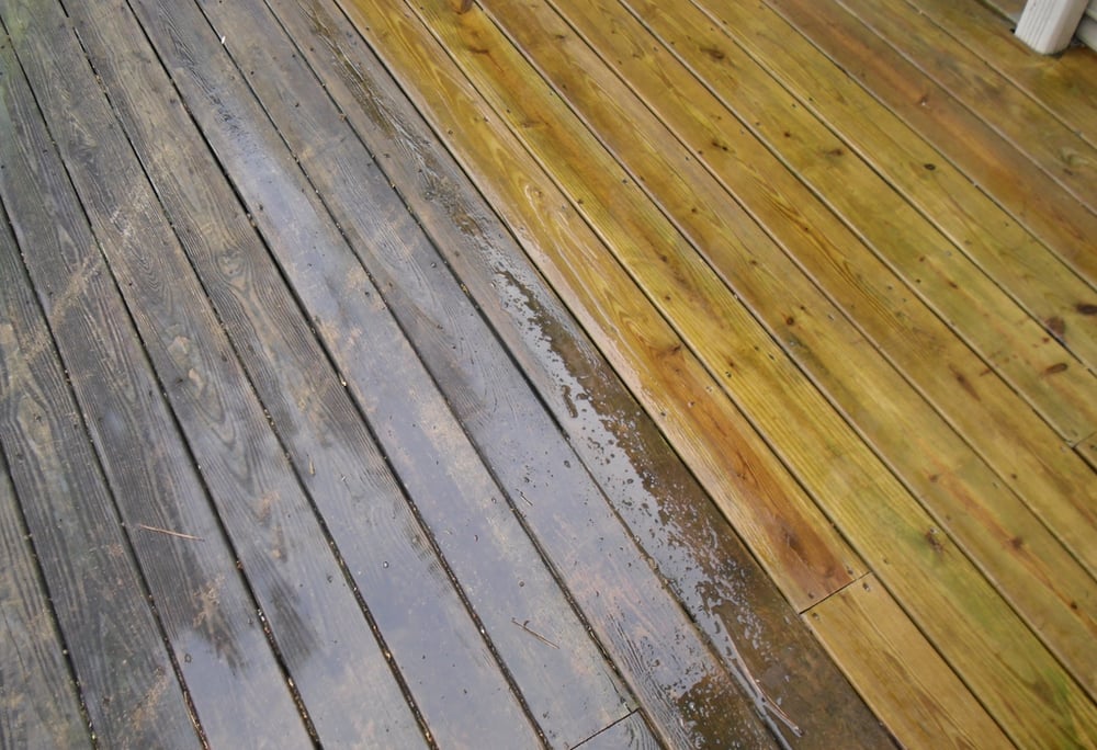 Before and after pressure washing by Win Clean Plus